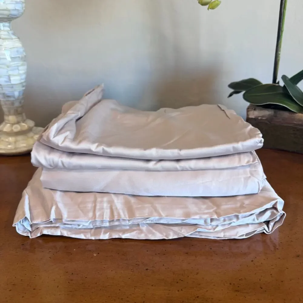 Quince Organic Bamboo Sheet Set Queen Soft Blush NWOT